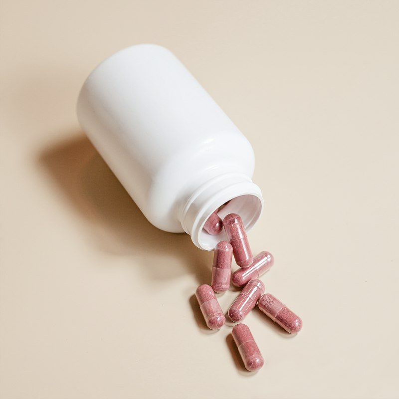 Supplement product bottle